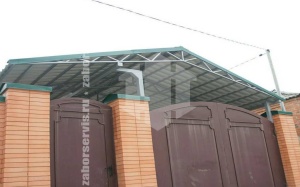 Навес из металлочерепицы пример 4