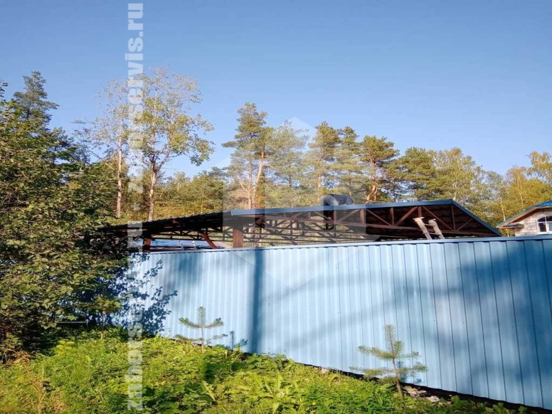 Навес из металлочерепицы пример 2