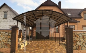 Металлический навес пример 4