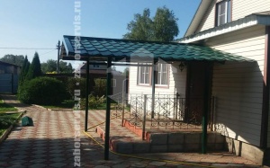 Навес из металлочерепицы пример 9
