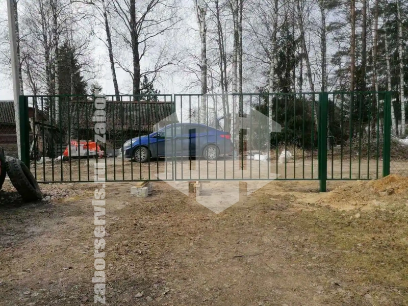 Забор из сетки рабицы с проволокой 79 метров