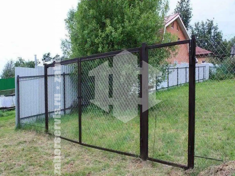 Забор из сетки рабицы с арматурой 74 метра