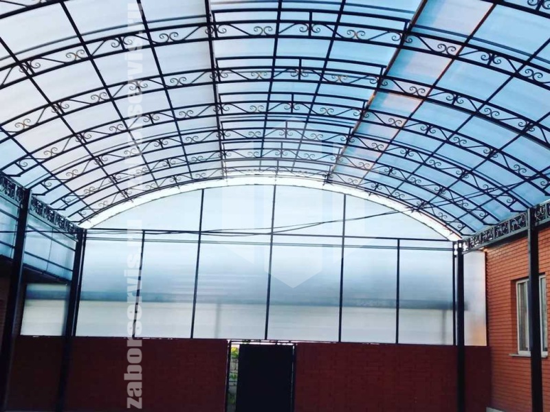 Навес арочный работа 9