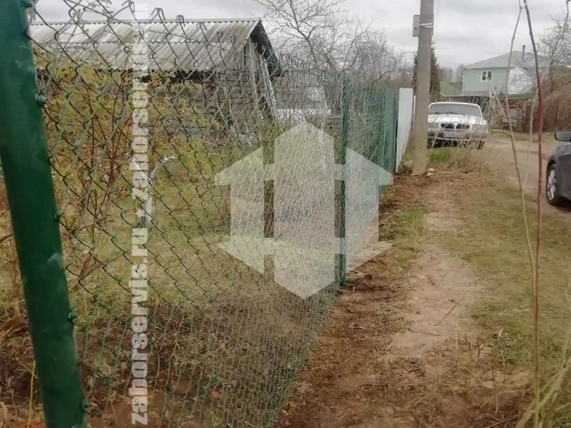 Забор из сетки рабицы с проволокой 84 метра