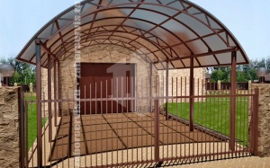 Навес из профильной трубы пример 7