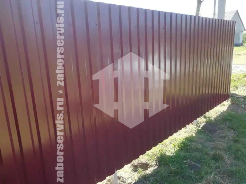 Забор из профнастила 66 метров