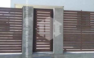 Забор из металлического штакетника горизонтальный 80 метров