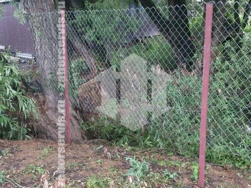 Забор из сетки рабицы в натяг 94 метра