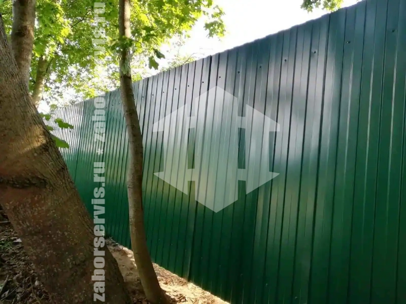 Забор из профнастила 120 метров