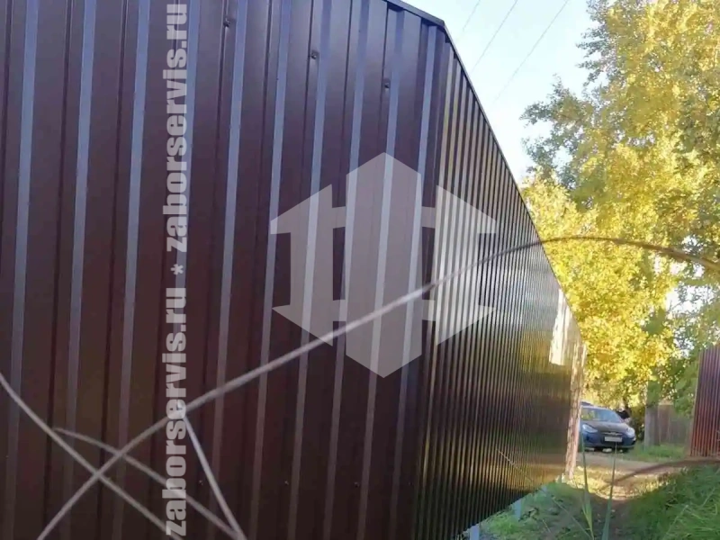 Забор из профнастила 95 метров