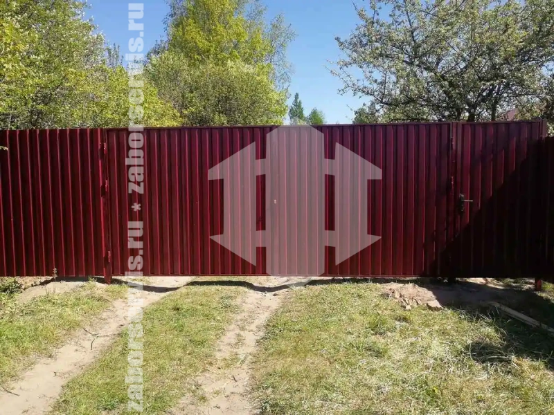 Забор из профнастила 66 метров
