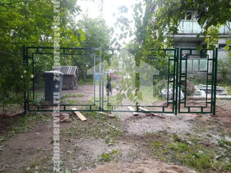 Забор из сетки рабицы с проволокой 91 метр