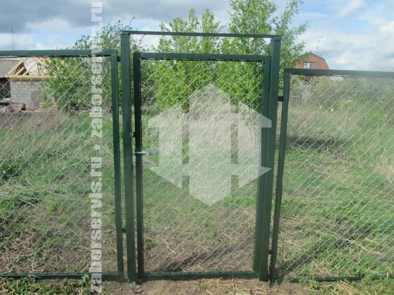 Забор из сетки рабицы в натяг секционный 80 метров