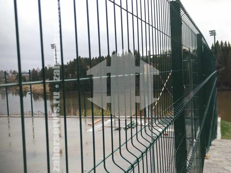 3D забор на ленточном фундаменте 125 метров