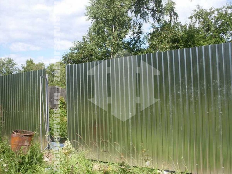 Забор из профнастила оцинкованный 71 метр
