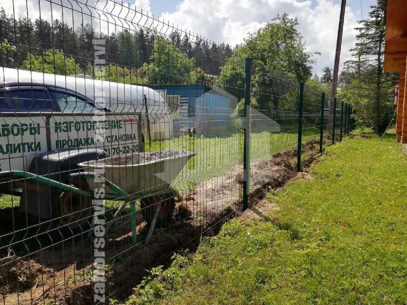 3D забор 126 метров зеленый пример 3 4мм