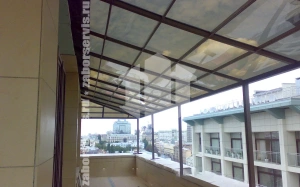 Навес из монолитного поликарбоната пример 7