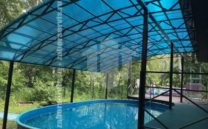 Навес из сотового поликарбоната пример 6