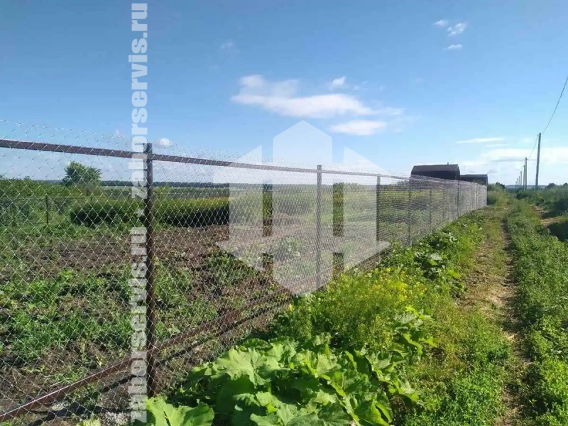 Забор из сетки рабицы на профильном каркасе 130 метров