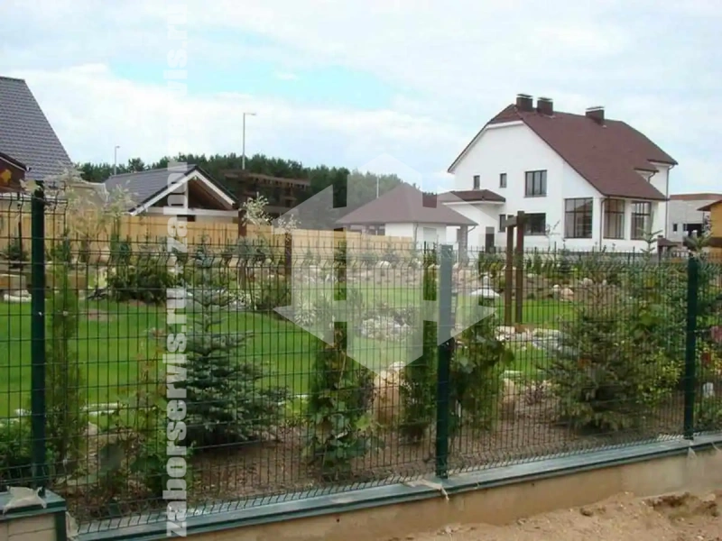 3D забор на ленточном фундаменте 65 метров