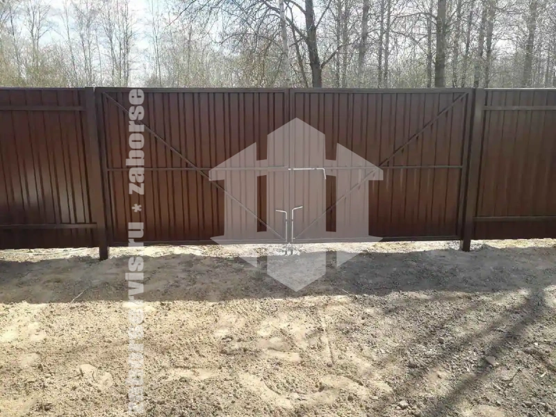 Забор из профнастила 87 метров