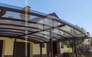 Навес из монолитного поликарбоната пример 8