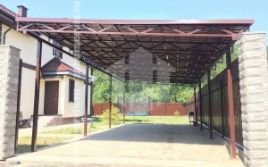 Навес из металлочерепицы пример 8