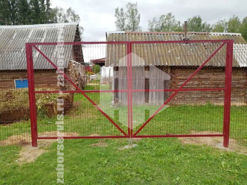 Забор 3Д с утрамбовкой столбов щебнем 50 метров